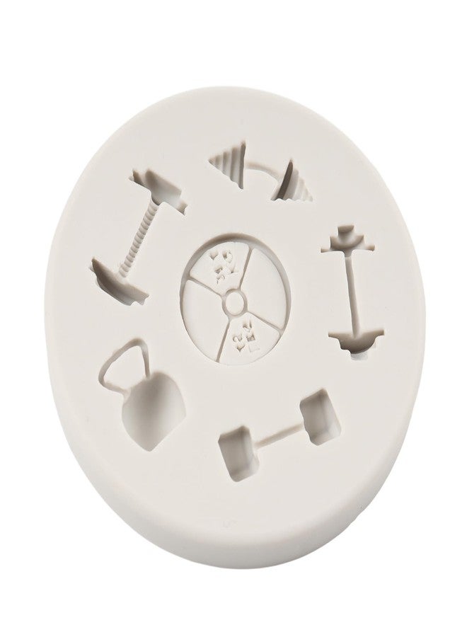 QDMOLDS قوالب سيليكون من QDMOLDS لتزيين الكيك والشوكولاتة والكب كيك والحلويات والصلصال البوليمري وعجينة السكر، على شكل دمبل، مناسبة لتمارين اللياقة البدنية ورفع الأثقال. - Image 3