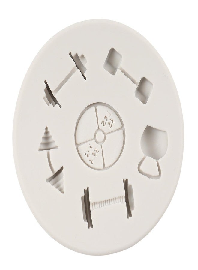 QDMOLDS قوالب سيليكون من QDMOLDS لتزيين الكيك والشوكولاتة والكب كيك والحلويات والصلصال البوليمري وعجينة السكر، على شكل دمبل، مناسبة لتمارين اللياقة البدنية ورفع الأثقال. - Image 5