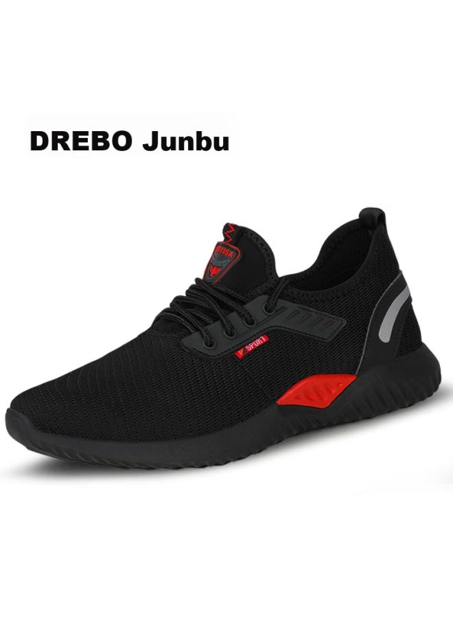 JUNBU Safety Shoes For Men, Summer Breathable Steel Toe Cap Puncture-Resistant Lightweight Comfortable Construction Site Work Boots 9155 Size 39 - Image 5