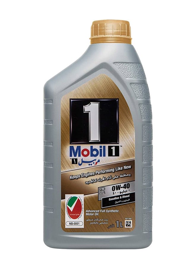 Mobil زيت المحرك - 1 لتر FS 0W40 اصطناعي بالكامل SN/SM 