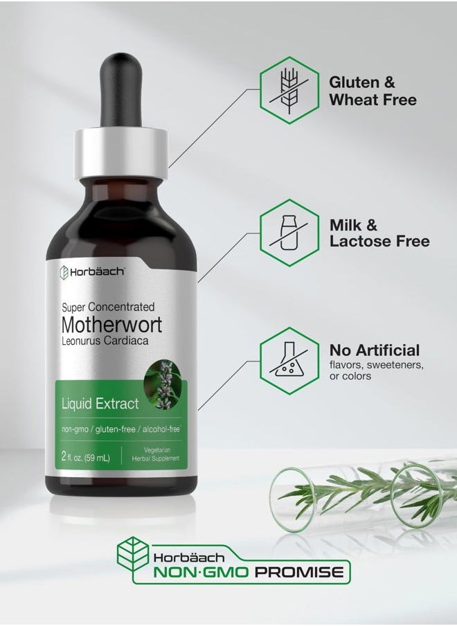 Horbäach Motherwort Herb Extract Tincture | 2 oz | Low Alcohol Liquid | Vegetarian | Leonurus Cardiaca | Non-GMO, Gluten Free  - Image 5