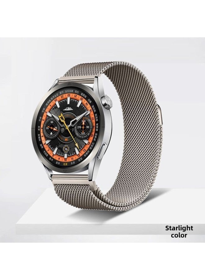 Yu Bo Suitable For Xiaomi Watchs4sport Strap S3 Milanese Nice Magnetic S2 Breathable Huami Sports Wristband-Color:Milanese Magnetic Strap [starlight Color]-xiaomi Watch Color Watch/sports Version [22mm] - Image 1