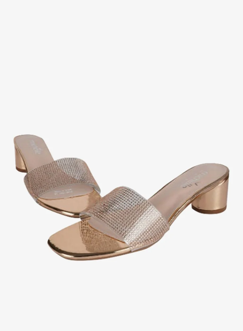 Michelle Morgan Michelle Morgan Ladies Mid Round Heel 114RJ507 Gold