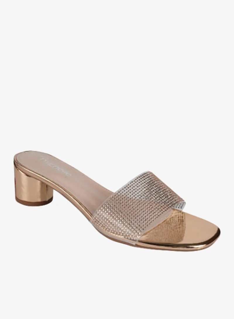 Michelle Morgan Michelle Morgan Ladies Mid Round Heel 114RJ507 Gold