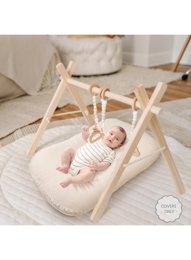 Termichy Baby Lounger Covers for Newborns: Muslin Lounger Pillow Covers Fit for Snuggle Me for Cozy Naps at Home or On The Go - Image 2