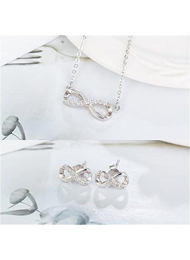 Generic - Swarovski Elements Crystal 18K Gold Plated 925 Sterling Silver Necklace and Studs Earrings  Fashion Jewelry Sets - Image 1