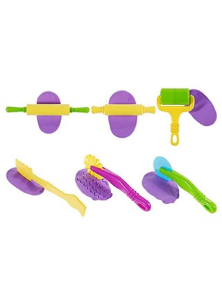 طقم ادوات تشكيل عجينة الصلصال، 20 قطعة ادوات بلاستيك لتشكيل الصلصال بنفسك طقم تشكيل بلاستيك، بكرات وقواطع للاطفال، لون عشوائي - view 4