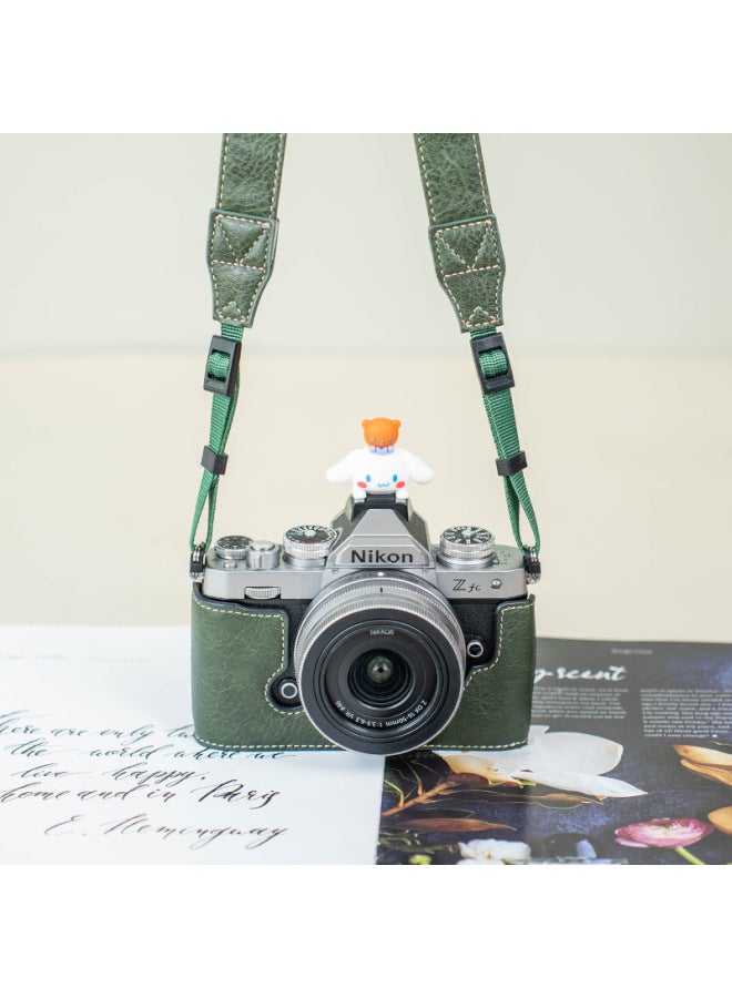 Nikon ZFC Protective Case Z63 Camera Bag Z30 Base Bag Z5 Leather Case Z7Z6II Second Generation Camera Accessories ZF-Color:Z63 Black Protective Case + Black Pu Shoulder Strap - Image 2