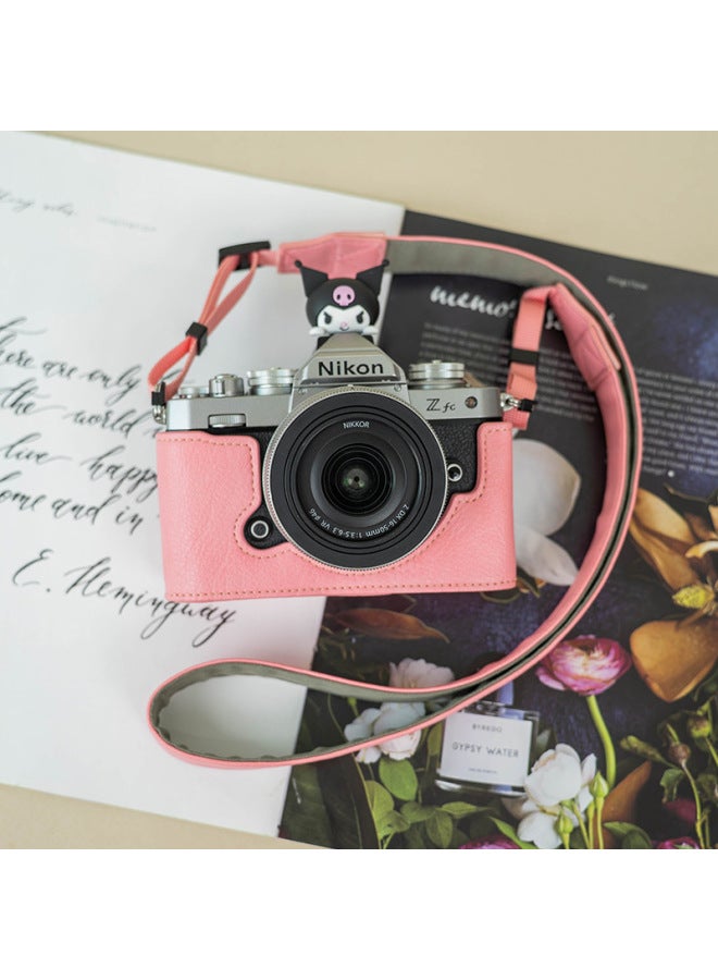 Nikon ZFC Protective Case Z63 Camera Bag Z30 Base Bag Z5 Leather Case Z7Z6II Second Generation Camera Accessories ZF-Color:Z63 Black Protective Case + Black Pu Shoulder Strap - Image 5