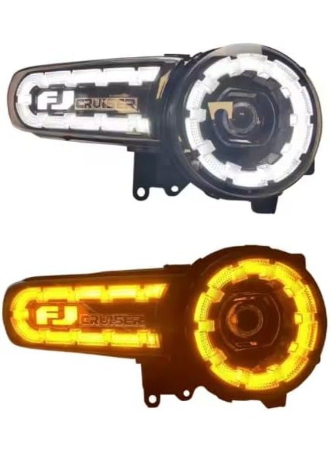 LED Headlight with Turn signal High Performance Running Lights For FJ Cruiser 2006-2023 - Image 4