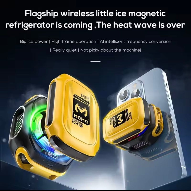Memo CX12 Wireless Mobile Cooling Fan – Portable Phone Cooler for Gaming & More - Image 1