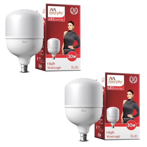 MURPHY مصباح LED بقدرة 30 واط من ميرفي، أبيض دافئ - عبوة من 2 - Image 1