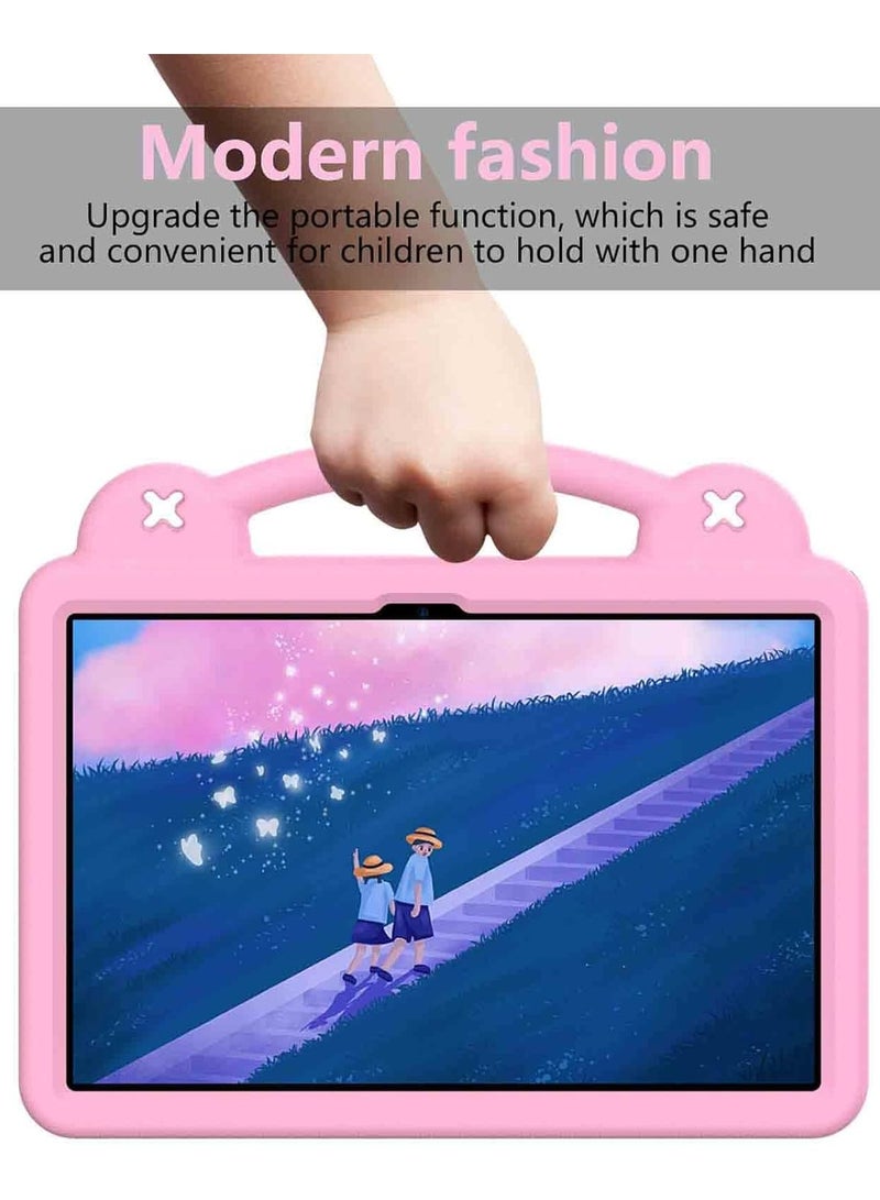 VKL Kids Case Compatible with Xiaomi Redmi Pad Pro 12.1 Inch 2024, Durable Lightweight Shockproof Case with Pen Holder, Handle Stand, Shoulder Strap, Pink - Image 4