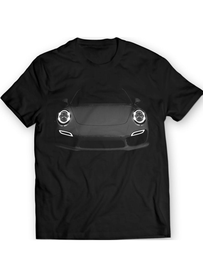Turbo S 991 Luxury Supercar T-Shirt 100% Cotton, Black, XL - Image 1