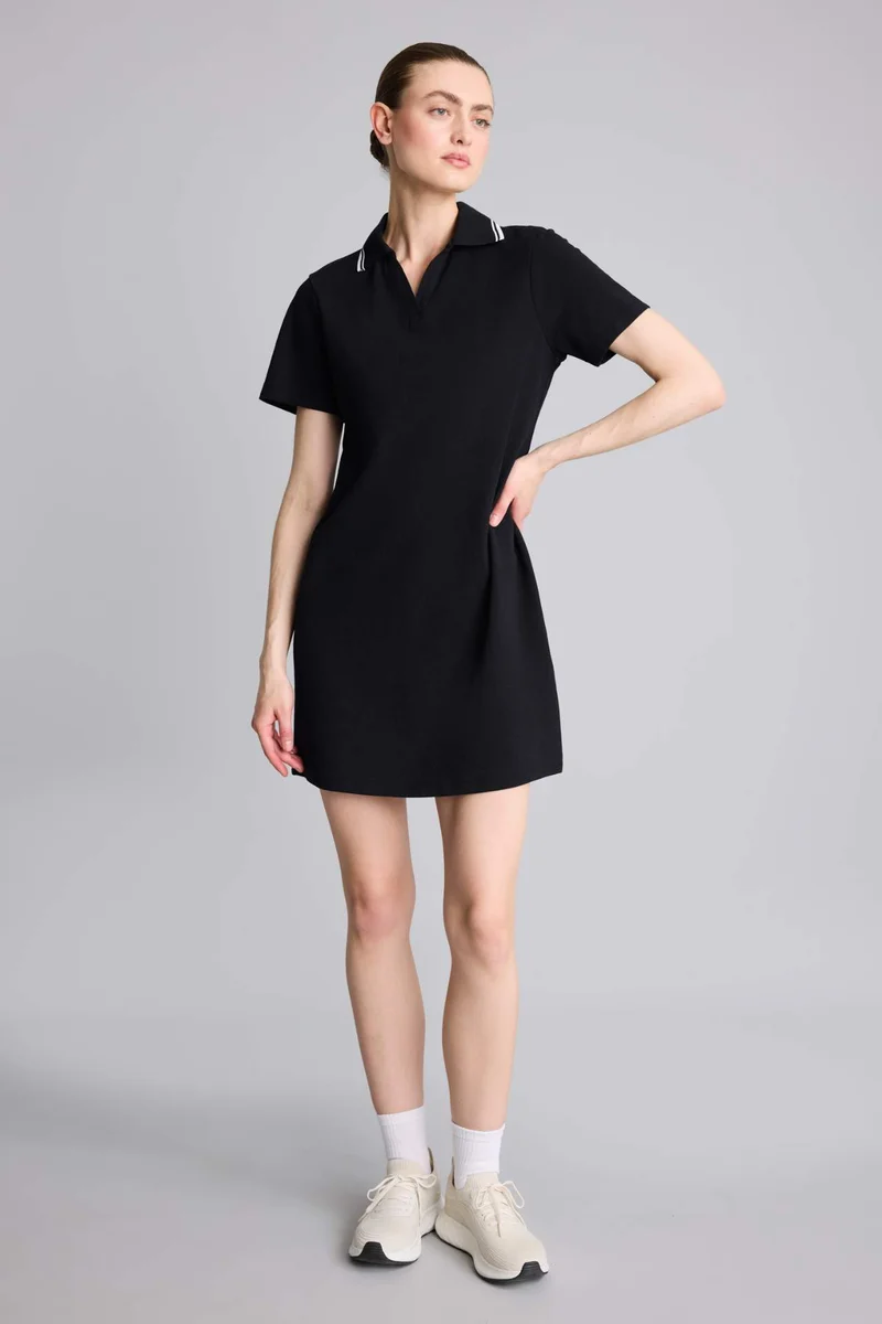 ديفاكتو Standard Fit Pique Dress