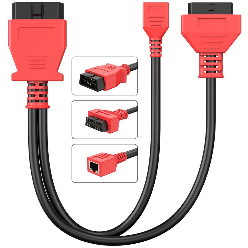 Autel كابل إيثيرنت برمجة أصلي من أوتيل لسيارات بي إم دبليو F G Series 16Pin Enet OBD2 RJ45 موزع Y محول تمديد OBD II يعمل مع MS908S PRO II MK908 PRO IIElite II