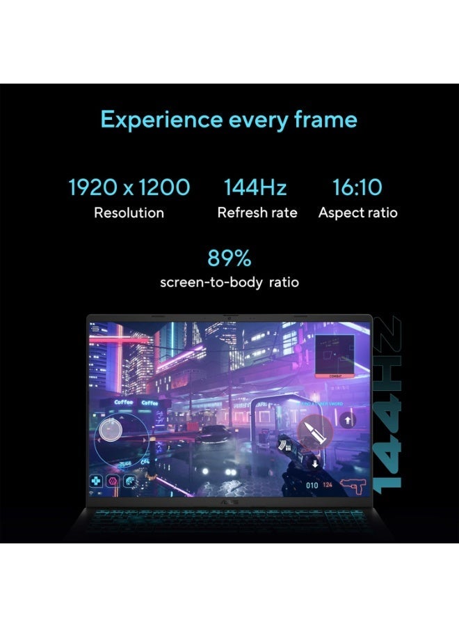 ASUS Gaming V16 V3607VU-RP092 Gaming Laptop, Intel Core 5 210H Processor, 16GB DDR5 RAM, 1TB PCIe 4.0 SSD, NVIDIA GeForce RTX 4050 6GB GDDR6, 16" WUXGA 144Hz Display, RGB Backlit Keyboard, Window 11, Black English black - Image 5