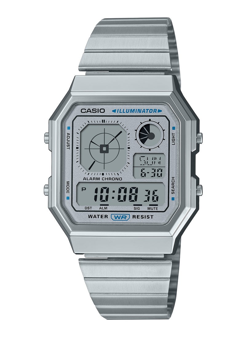 CASIO Casio Vintage Digital Men's Wrist Watch A-130WE-7A-33.9MM-SILVER  - Image 1