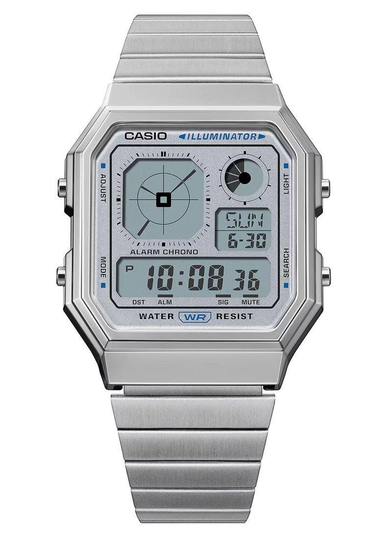 CASIO Casio Vintage Digital Men's Wrist Watch A-130WE-7A-33.9MM-SILVER  - Image 2
