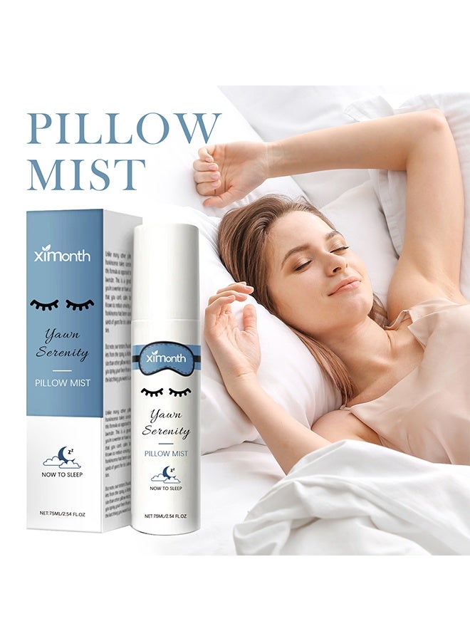 ximonth Pillow Mist, Deep Sleep Spray, Natural Sleep Rest Aid, Aromatherapy Sleep Lavender Vanilla Pillow Mist, Aromatherapy Botanical Essential Oils for Sleeping, Fall Asleep Easily and Comfortably 75ml - Image 1