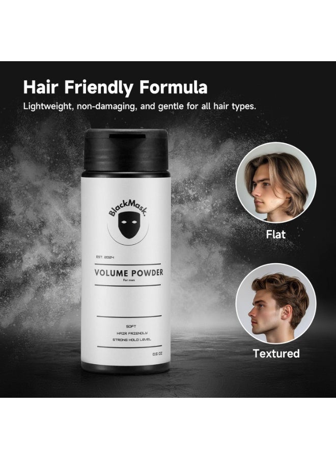 Black Mask Texture Powder for Men, Easy to Apply - Instantly Adds Texture & Volume, All-Natural Ingredients, Strong Hold, Hair Powder for Men - Image 4