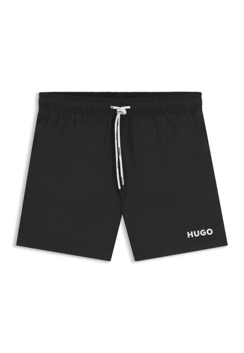 HUGO Black Swim shorts with contrast logo print for Men | Best Price UAE