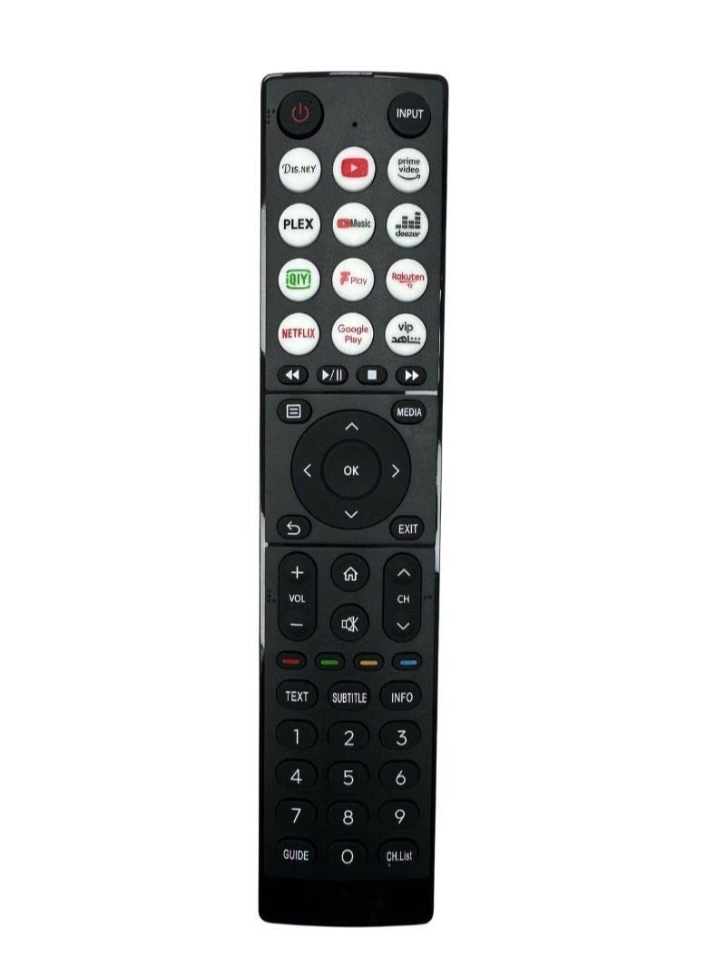 TIGER Remote Control for Hisense LCD LED Smart TV with Many Shortcut Buttons Easy Setup Model RM-L1776