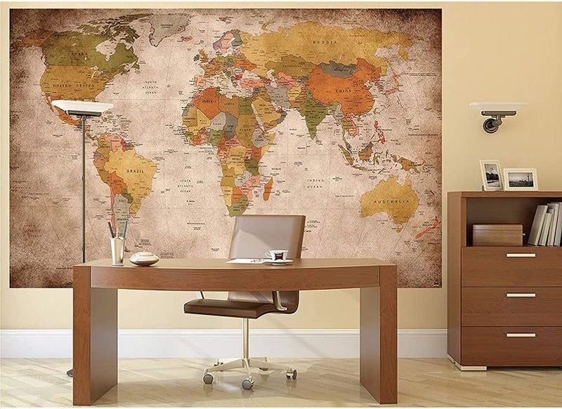 klarako World Map Tapestry Vintage Delicate Printed Wall Hanging Blanket for Living Room Home Kitchen 1pc - Image 5