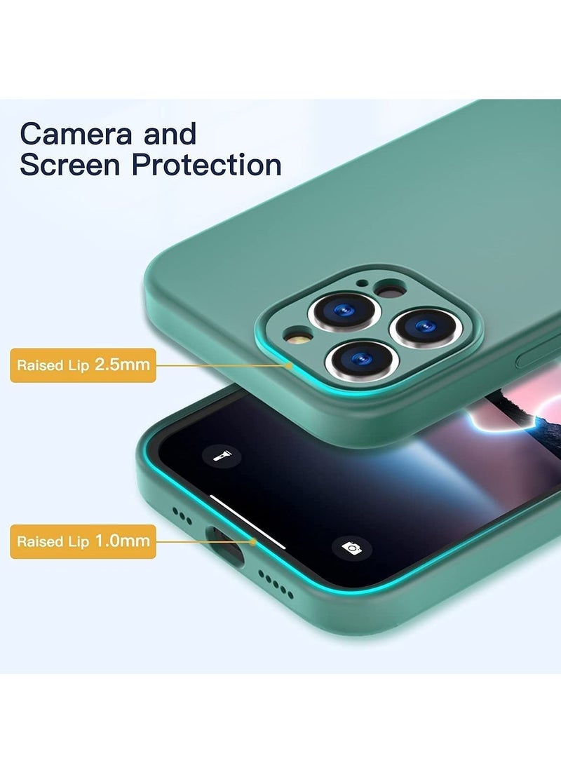 Silicone Case Compatible with iPhone 14 Pro Max, Soft Liquid Gel Rubber Cover Shockproof Bumper Anti-Scratch Anti-Fingerprint Anti-Drop Slim Cove - Image 3