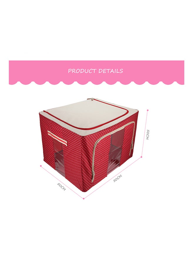 Loquat Closet Organizer Storage Bag Red/Beige 50x50x50cm - Image 3