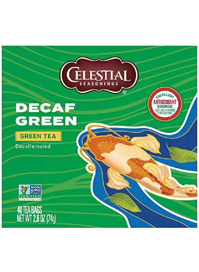 CELESTIAL SEASONINGS Green Tea Decaffeinated 40 Count (Pack Of 6) Packaging May Vary - Image 2