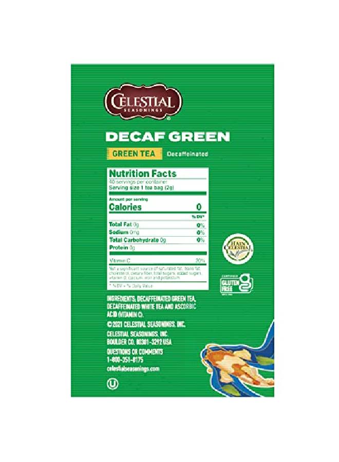 CELESTIAL SEASONINGS Green Tea Decaffeinated 40 Count (Pack Of 6) Packaging May Vary - Image 5