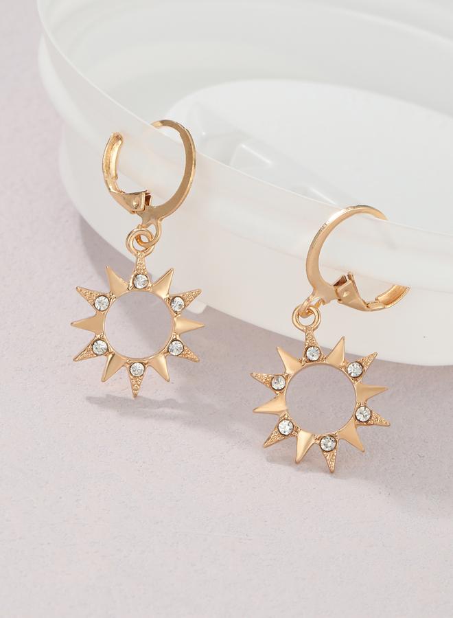 Take Two Rhinestone Sun Drop Earrings - Image 2