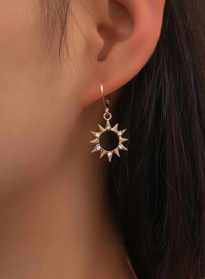 Take Two Rhinestone Sun Drop Earrings - Image 1