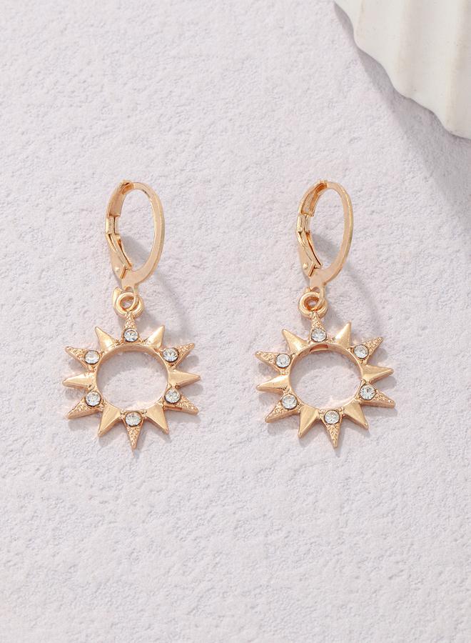 Take Two Rhinestone Sun Drop Earrings - Image 4