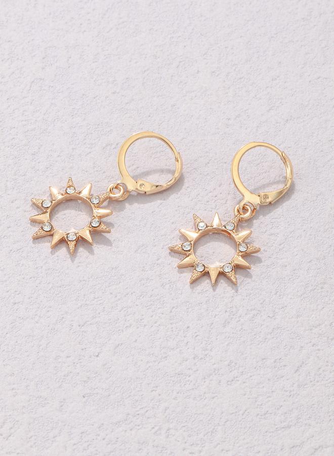 Take Two Rhinestone Sun Drop Earrings - Image 3