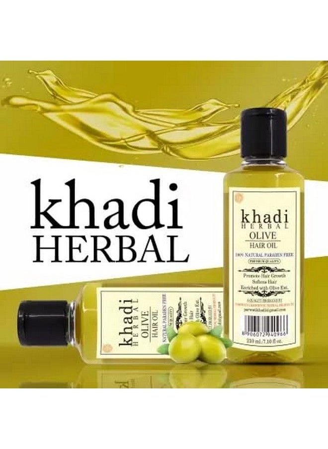 Khadi Herbal - Organic Olive Hair Oil 210Ml Pack Of 1 Rich In Vitamins A E And Antioxidants. - Image 1