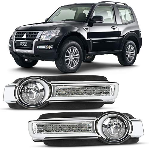 DLAA Fog Lights & Led Daytime Running Light DRL for Mitsubishi Pajero/Montero 2015 2016 2017 2018 - Image 1