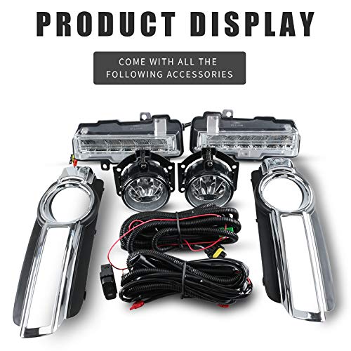 DLAA Fog Lights & Led Daytime Running Light DRL for Mitsubishi Pajero/Montero 2015 2016 2017 2018 - Image 2