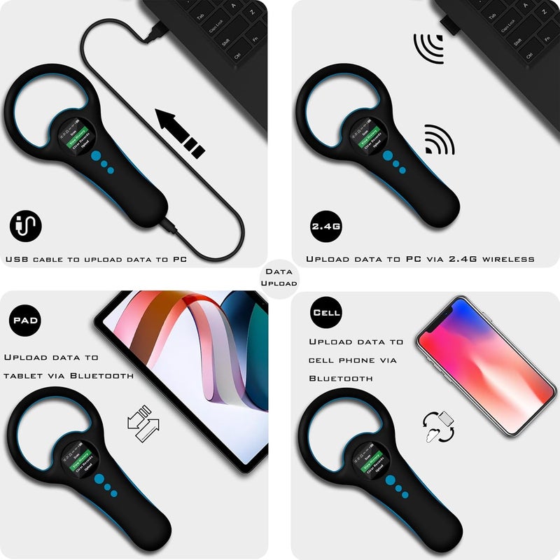 Smoostart Multifunction Bluetooth Microchip Scanner, Pet Microchip Reader with Latest Operating System, FDX-B/EMID 500 Records Data History Locally Available Or Upload to PC/Cell Phone/PAD - Image 2