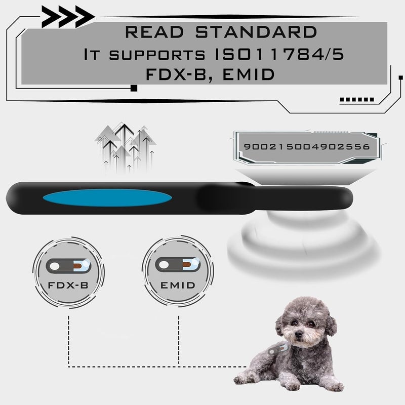Smoostart Multifunction Bluetooth Microchip Scanner, Pet Microchip Reader with Latest Operating System, FDX-B/EMID 500 Records Data History Locally Available Or Upload to PC/Cell Phone/PAD - Image 3