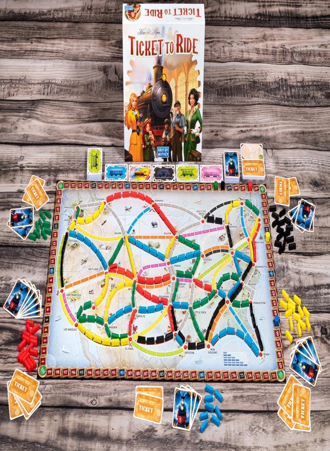 دايز أوف ووندر لعبة Asmodee Ticket to Ride اللوحية (إصدار 2025 المُحدّث) - مغامرة قطار عبر البلاد للأصدقاء والعائلة، لعبة استراتيجية للأطفال والكبار، للأعمار من 8 سنوات فما فوق، من 2 إلى 5 لاعبين، مدة اللعب من 30 إلى 60 دقيقة - Image 3
