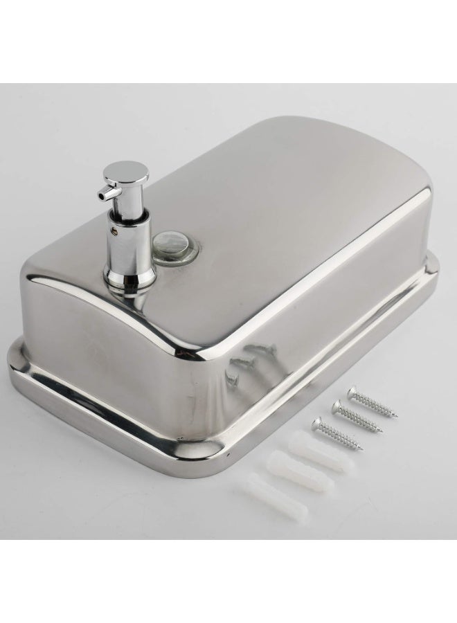 WALL MOUNTED STAINLESS STEEL SOAP DISPENSER 500ML - Image 3