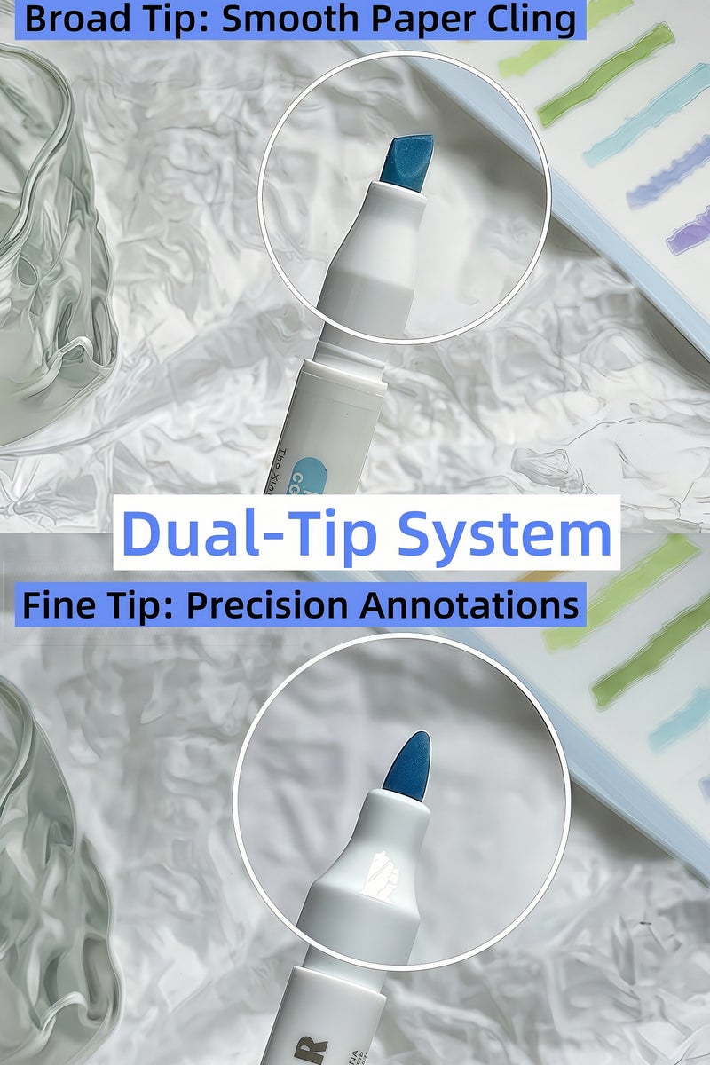 نيو أقلام هاي لايت مزدوجة النهايات (مدببة + عريضة) - 5 ألوان متنوعة - عبوة 5 قطع - Image 3