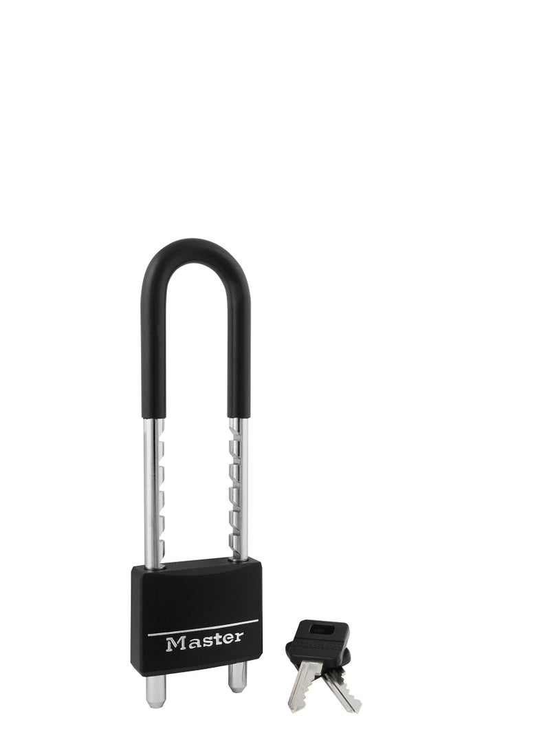 Master Lock 527D Adjustable Shackle Padlock with Key, Black - Image 1