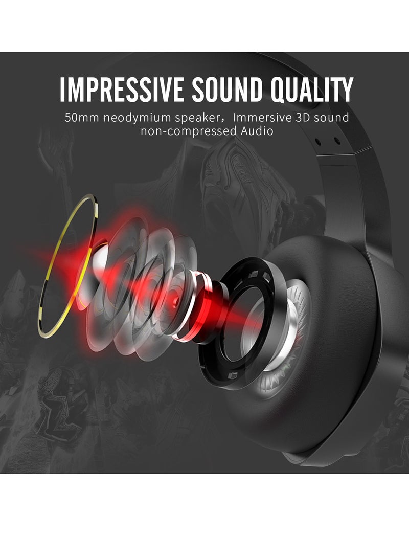 بنيون سماعة ألعاب لاسلكية مع ميكروفون لإلغاء الضوضاء لجهاز الكمبيوتر PS4 PS5، سماعة 2.4G مع ميكروفون لجهاز الكمبيوتر المحمول - Image 3