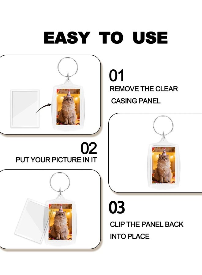 12 فراغ الأكريليك الفارغة مفاتيح الصور، صورة شفافة مفاتيح إدراج، DIY الحرف الهدايا Photocard Holder - Image 3
