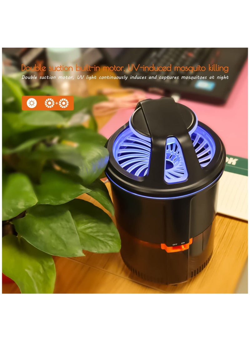 SYOSI Insect Trap, Electric Mosquito Catcher Killer for Gnat Moth Fruit Flies Mosquito Bug Catcher with UV Light Fan Indoor Fruit Fly Trap(Black)  - Image 3