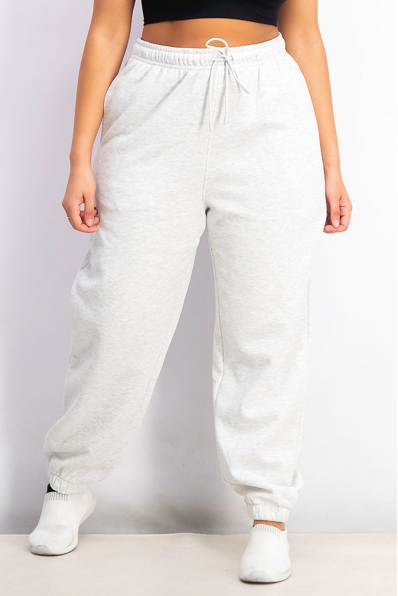 TOPSHOP Women Pull,On Drawstring Jogger Pant, Light Grey Heather - Image 1