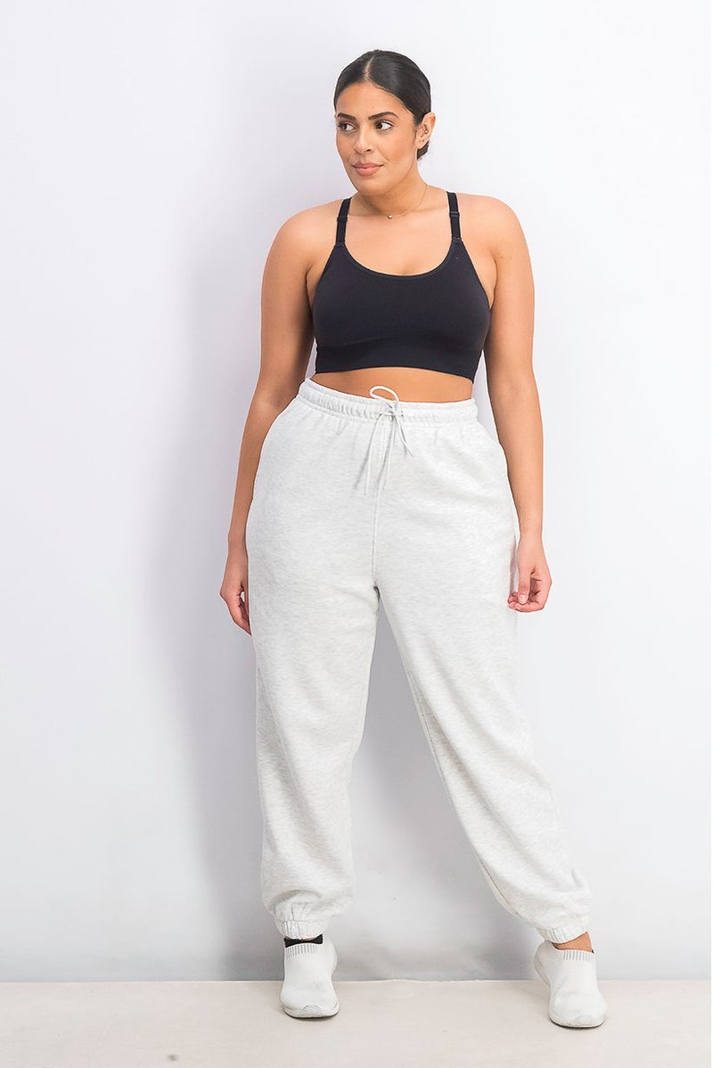 TOPSHOP Women Pull,On Drawstring Jogger Pant, Light Grey Heather - Image 4